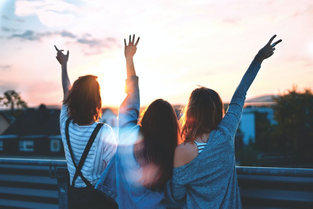 People waving People waving