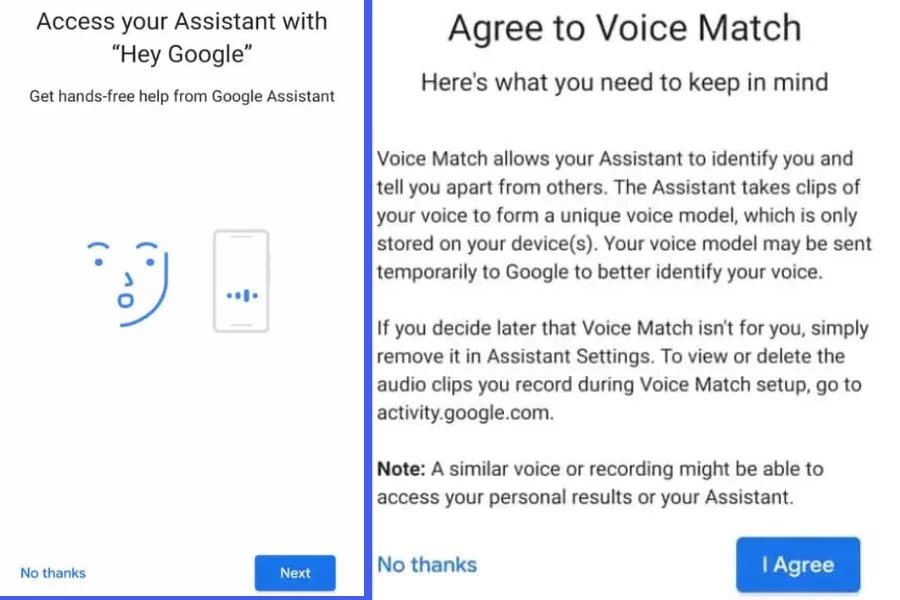 Google Assistant Voice Option